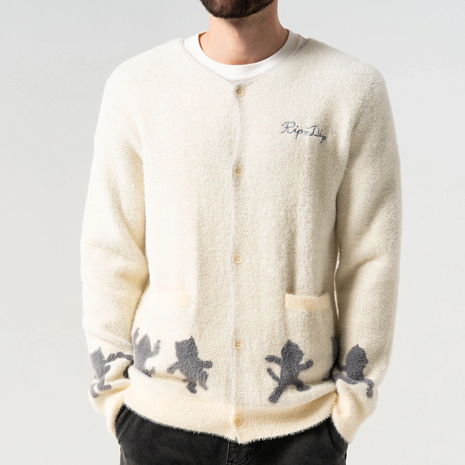 Кардиган RIPNDIP Cosmic Nerm Mohair Cardigan Off White